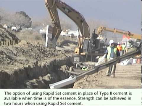 Type II Concrete Slurry Mix Used Over Concrete Pipe in Lancaster, CA